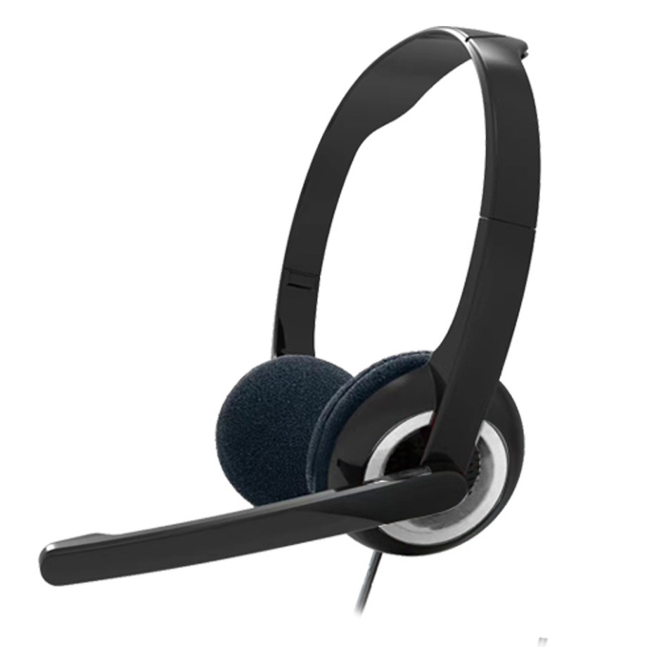 Wearing wired USB with remote control for learning, office, education, teaching, call center earphones_voghion.com