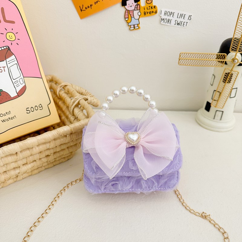 Bolsas de perlas de aire extranjero, bolsas de hombro de moda coreana, bolsas de hombro para niñas 2024 nuevas cadenas de comercio exterior bolsas para niños