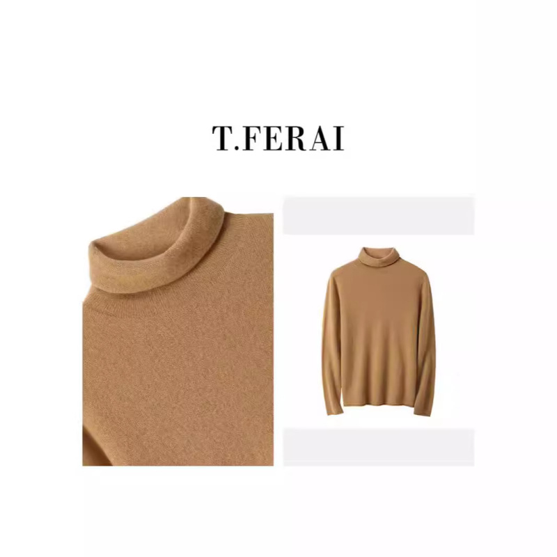 2025 Autumn and Winter New 100 Cashmere Women's Commuting Easiest for Match Temperament Fashion Sweater Long Sleeve Pullover Top