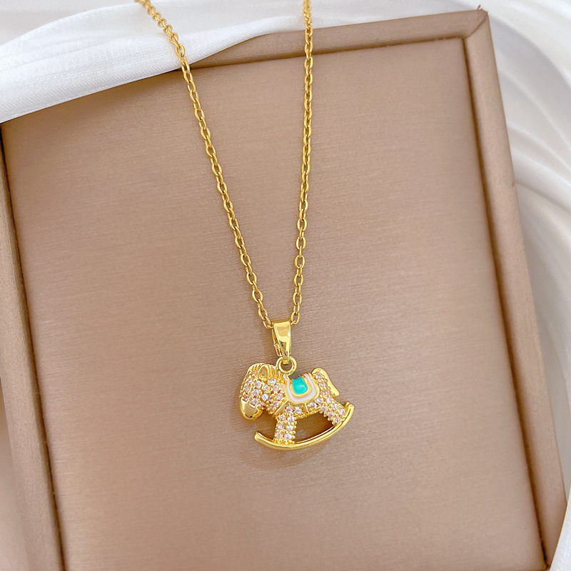 Gorgeous Full Diamond Collarbone Chain Luxury Titanium Steel Necklace_voghion.com