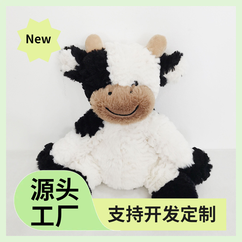 Nuevo Juguete Creativo, Adorable Peluche de Vaca Sentada, Muñeco de Peluche al por Mayor, Regalo de Mascota del Año del Buey