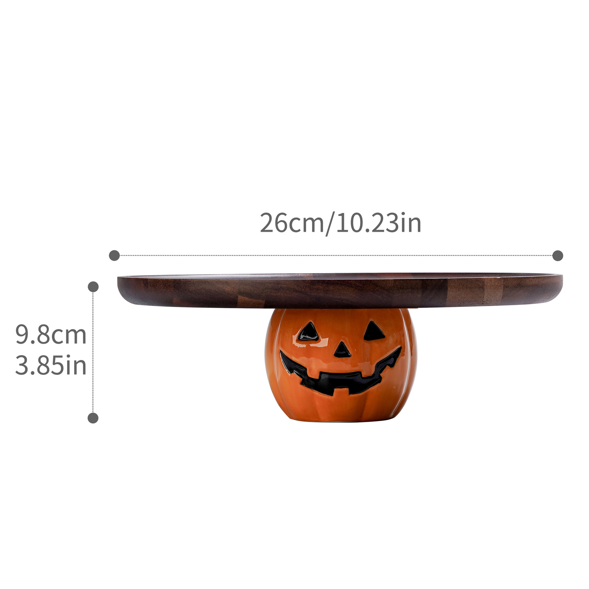 Halloween calabaza bandeja de pastel de madera dulces bandeja de pan estando festivales decoración de la fiesta transfronteriza