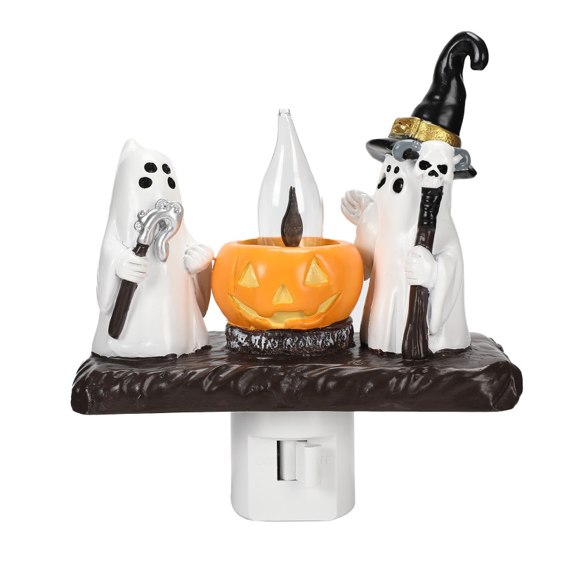 国境を越えた新製品2024 Ghost Campfireフリップリングナイトライトハロウィーン夜灯|undefined