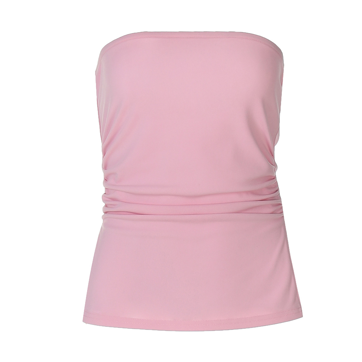 Women's Clothing Sexy Solid Color Strapless Top Off The Shoulder Elastic Tight Fitting Summer New Arrival_ecoleips.com