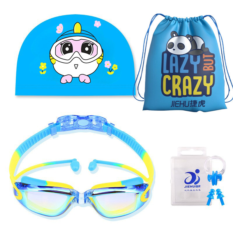 Blue polyurethane bag, diving, panda