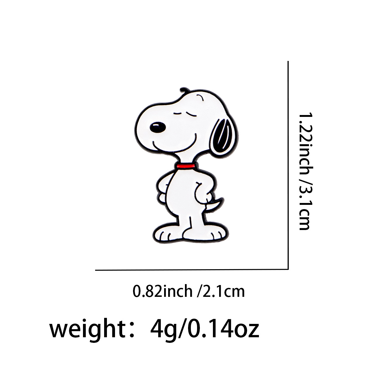 Insignia de perro caricatura, metal, linda, accesorio para ropa/bolsos