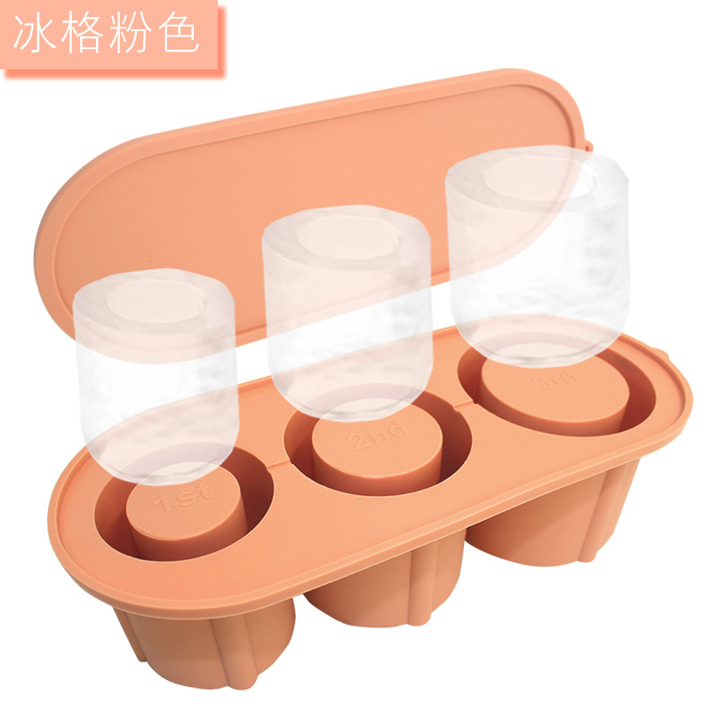 Adaptable a Stanley Icemaster Cup molde de hielo doméstico con tapa de gran capacidad fácil de desmoldear rejilla de hielo de silicona de grado alimenticio