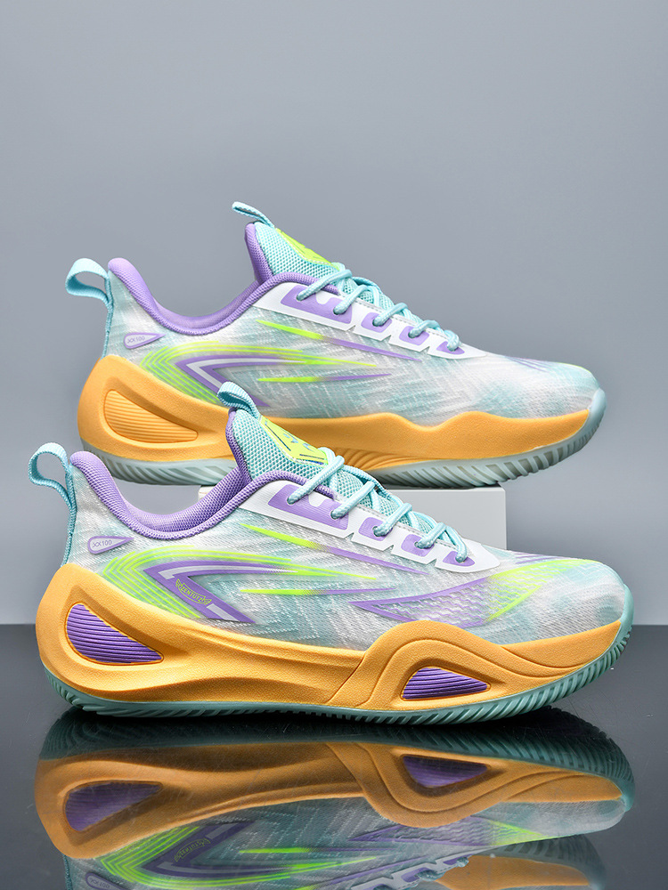 Primavera de 2025, nuevos zapatos de baloncesto Yuan Yuan, zapatos deportivos casuales de alta altura transpirables para hombres, zapatos de competencia antideslizantes
