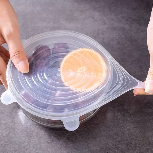 Food-grade silicone lid, universal fresh-keeping cover, round sealed bowl lid, leftover food, refrigerator plastic wrap mold