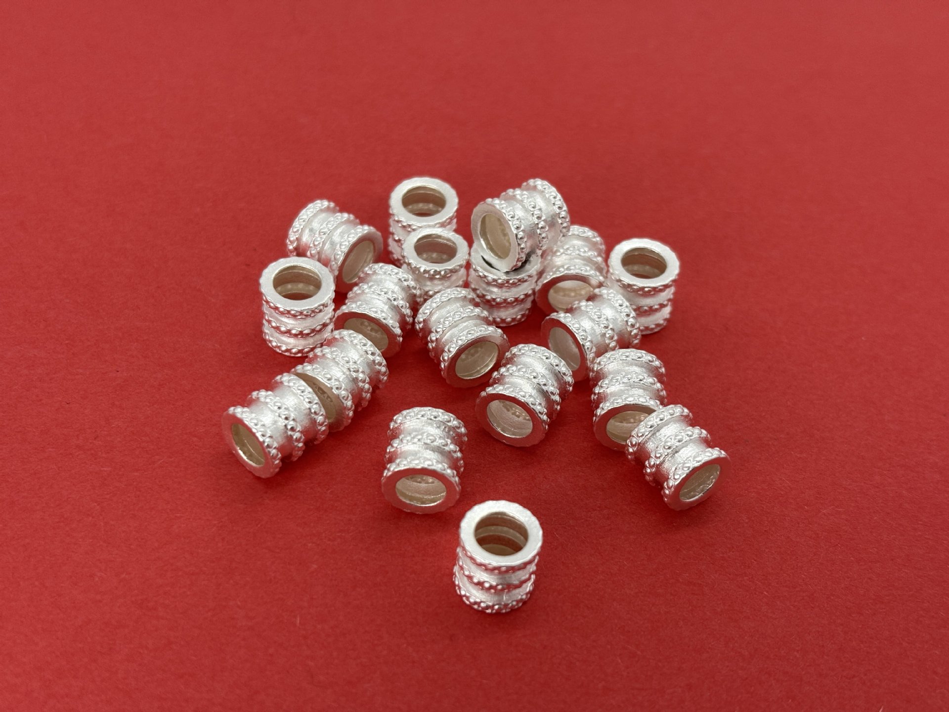 999 Pure Silver Small Waist-Shaped Fortune Beads, Pure Silver 3D Craftsmanship Loose Beads, Spacer Beads, DIY Silver Jewelry Accessories, Braided Rope Bracelet, Hand String Bracelet
