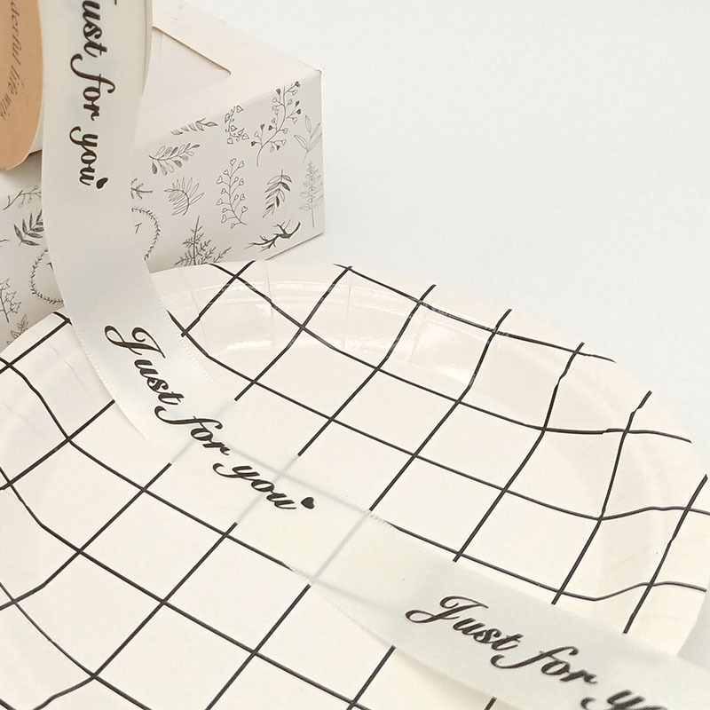 Inglés poliéster cinta flores regalo cinta DIY regalo decorativo cinta de embalaje ramo cinta al por mayor