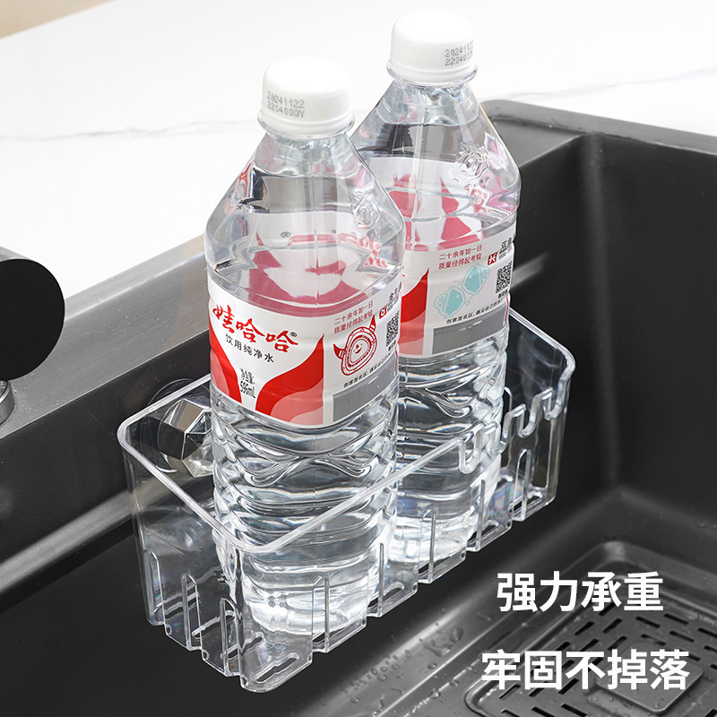 軽量高級吸盤式シンク収納ラック、掃除用雑巾、スポンジ、ワイヤーボール収納バスケット、キッチンシンク排水ラック|undefined