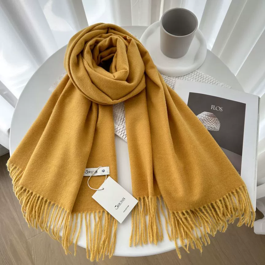 Demi‑season warm cashmere scarf, universal cloak wrap, 200 cm, 250 g, many colors