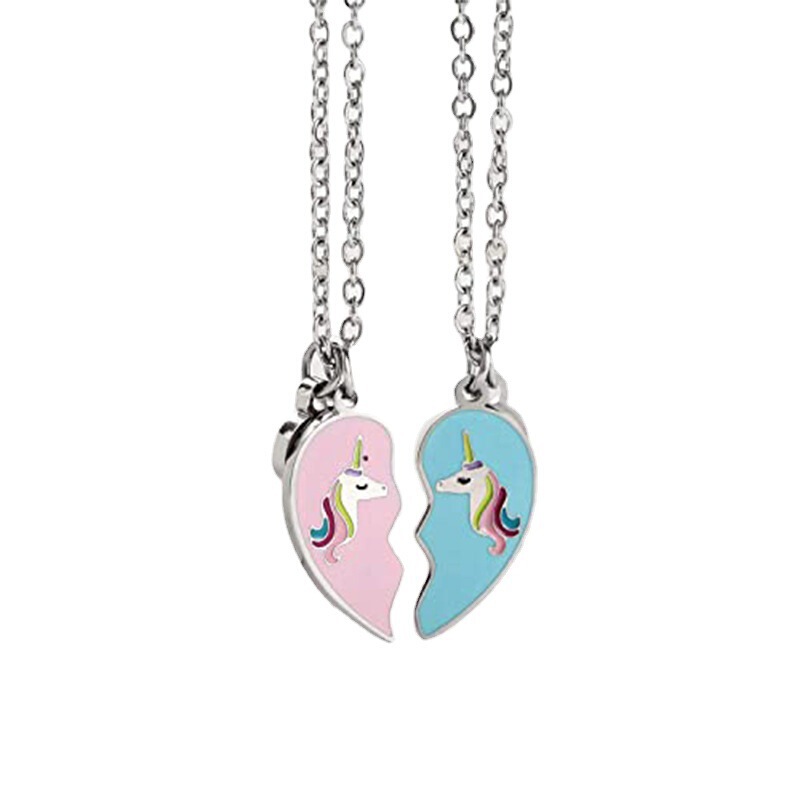 Cross-Border Amazon New Product List Creative Unicorn Heart Puzzle Bff Best Friend Bracelet Girls Niche