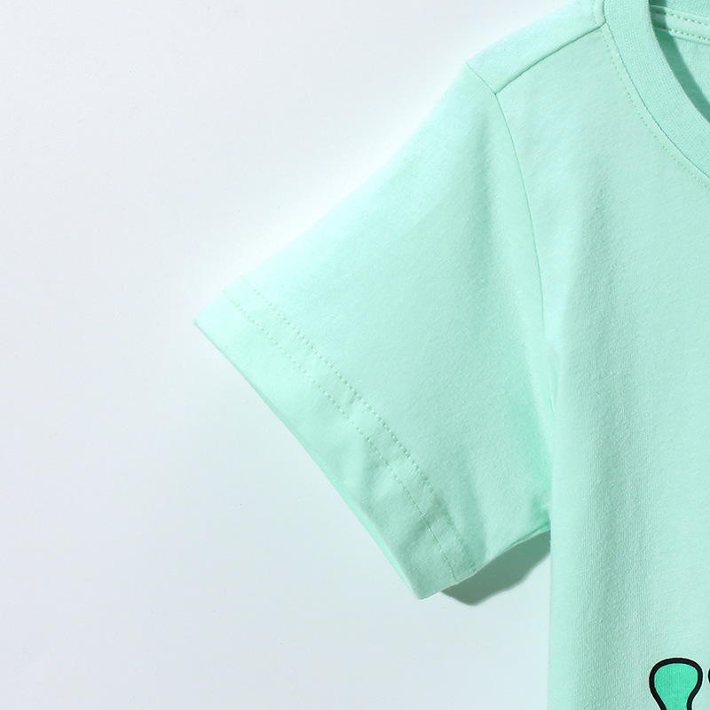 JOJO BEBE ropa para niños europeos y americanos verano nueva marca ropa para niños Camiseta cuello redondo algodón manga corta Camiseta de niña de dibujos animados