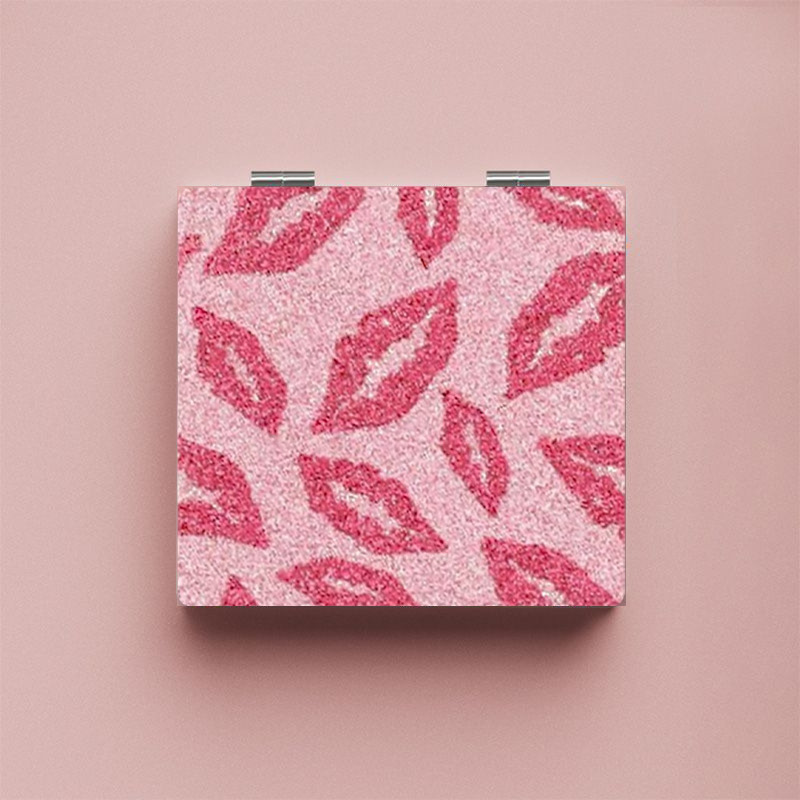 65g Weight Mirror Makeup Tools Types 1 Piece Quantity ABS Material Lips, Heart Shape Pattern Simple Style, Classic Style Style Simple Style Classic Style Lips Heart Shape ABS Mirror 1 Piece 2