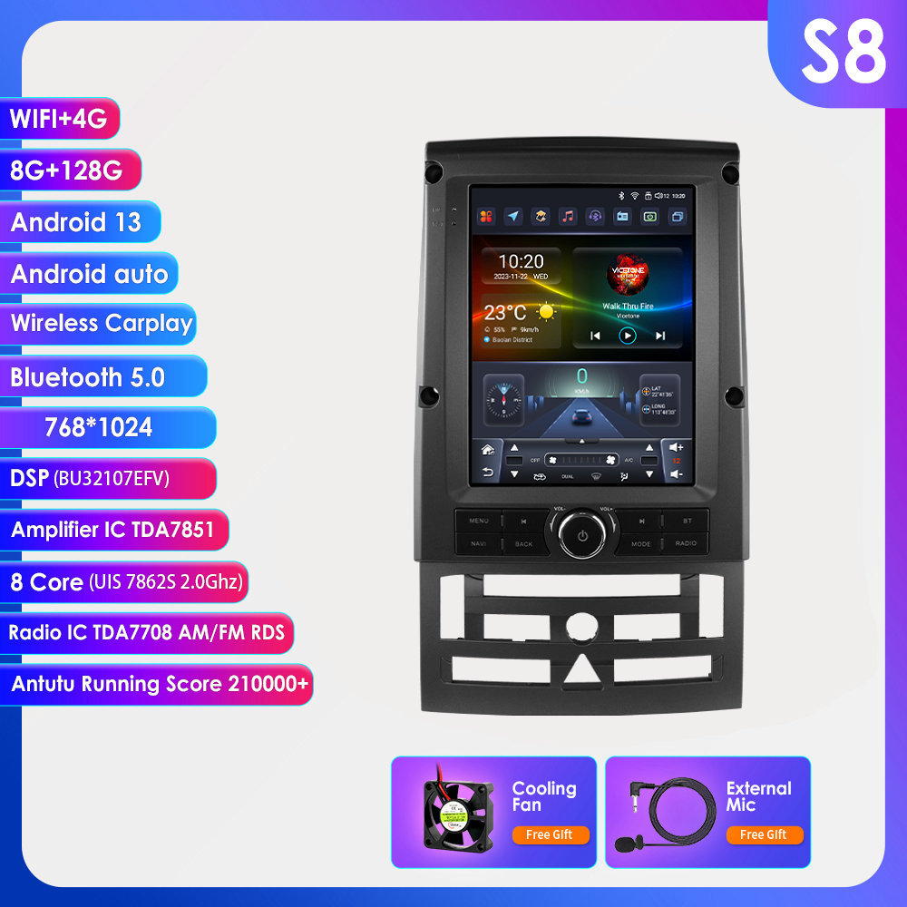 8+128g wifi+4glte version 7862 carplay eight cores