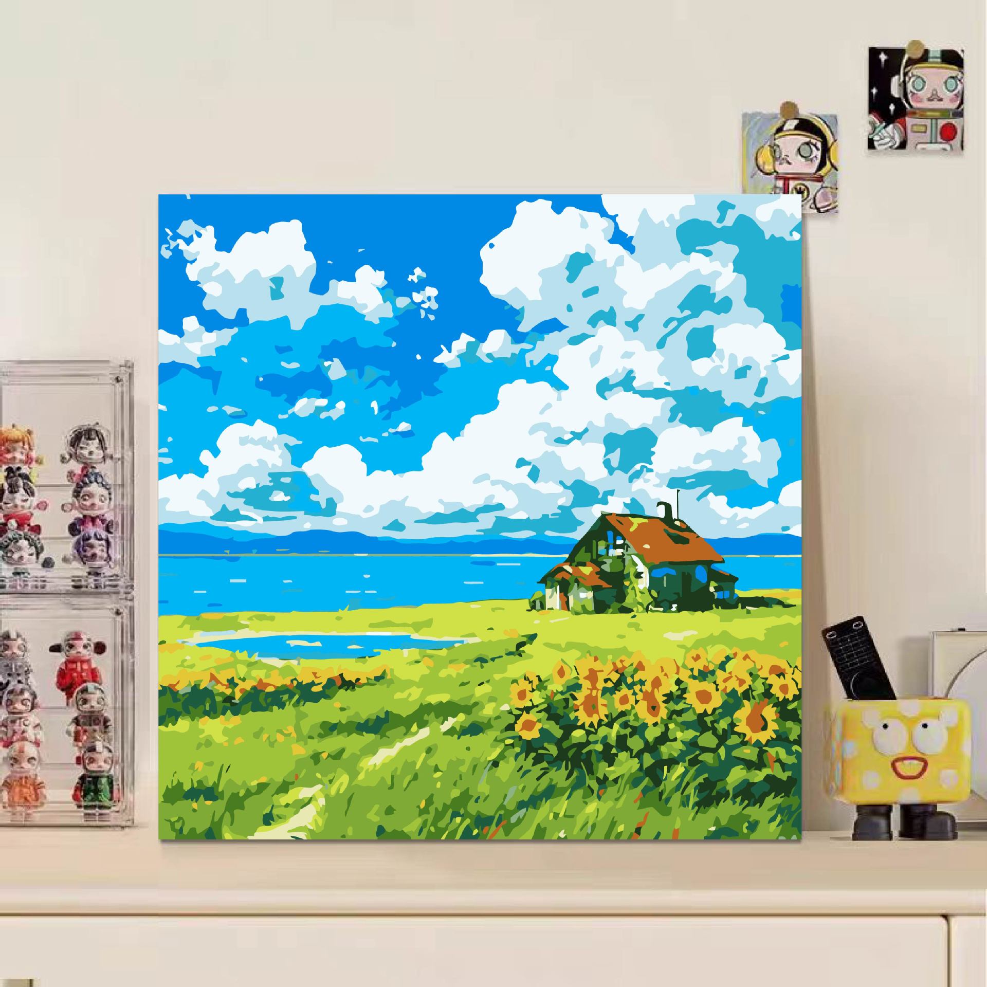 Niños didiy pintura digital acrílico relleno de pintura de dibujos animados pintura de pintura a mano 20 * 20