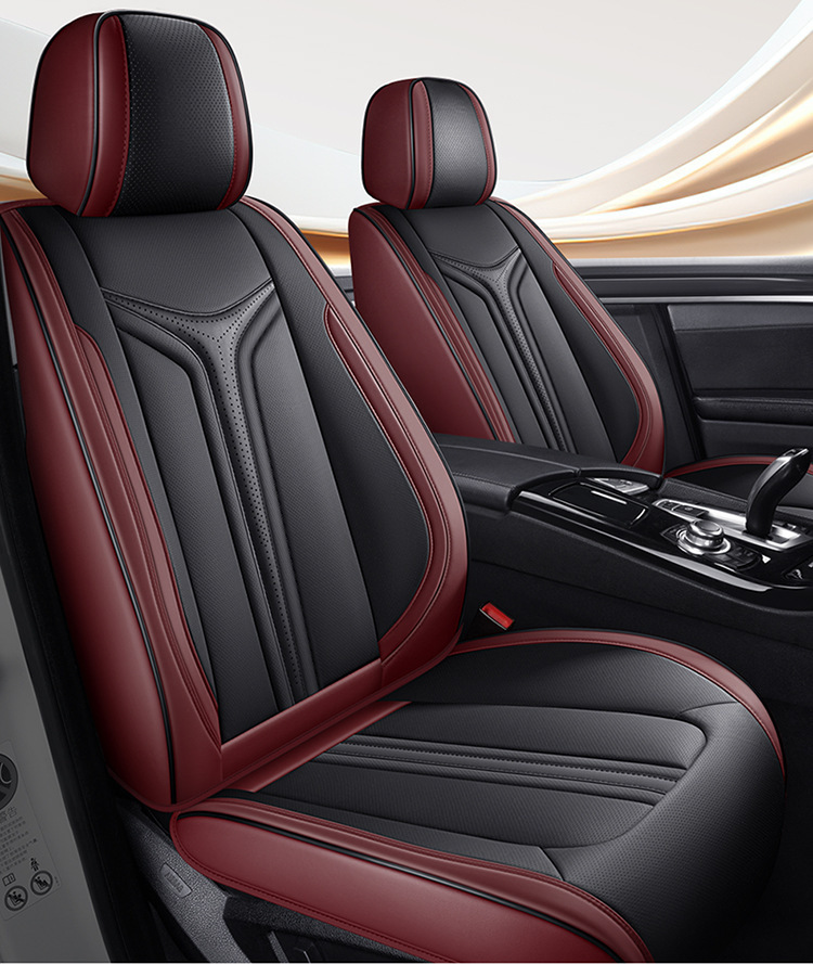 Car Seat Cushion Five-Seater Four-Season Cushion All-Inclusive Universal Seat Cover Seat Cushion Nappa Leather Amazon European and American Cross-Border Breathable