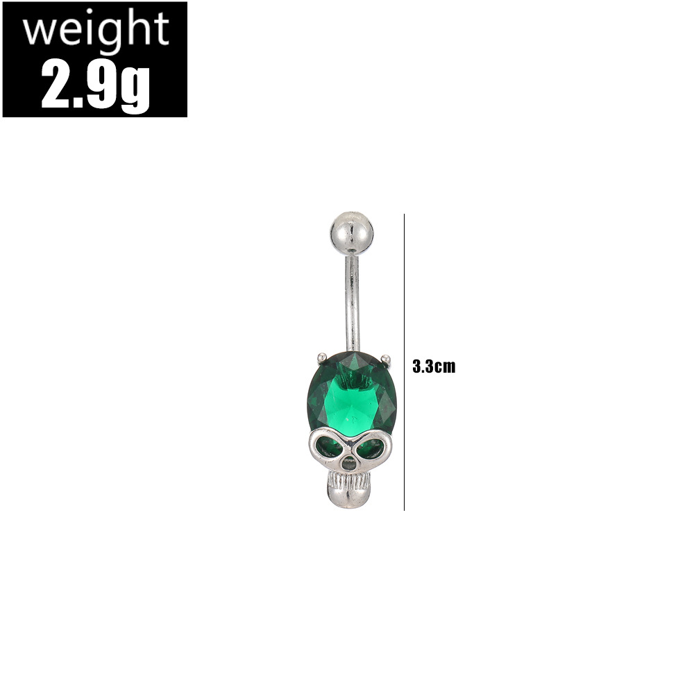 Europäischer und amerikanischer grenzüberschreitender Großhandel mit personalisiertem Totenkopf-Piercing, heiß begehrter Bauchnabelschmuck_voghion.com