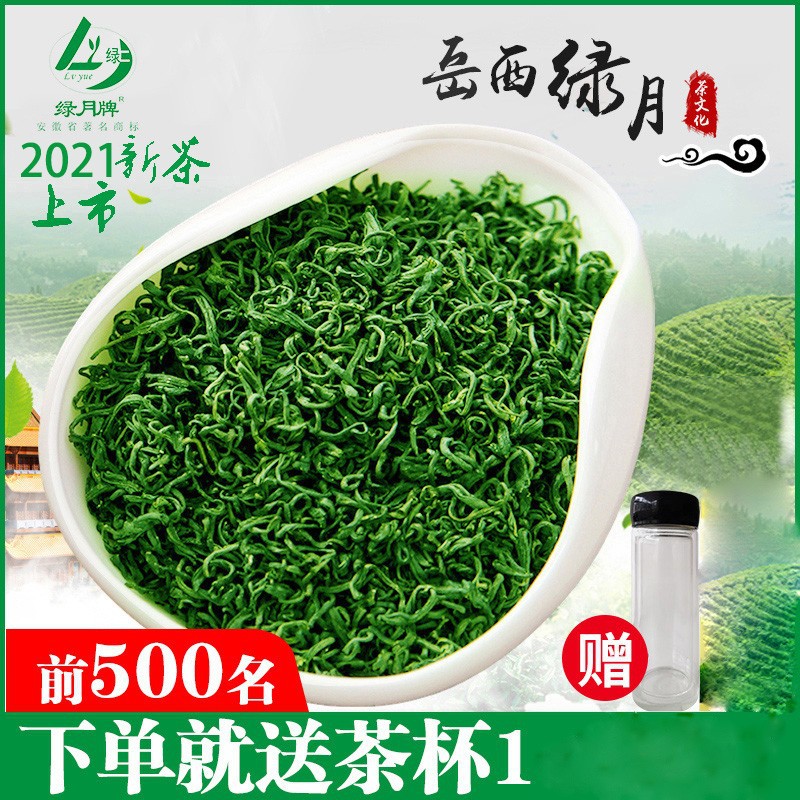 2025年安徽高山茗茶岳西绿月大别山明后炒青绿茶茶叶散装绿月新茶