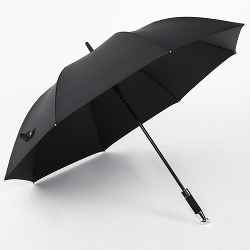 Men's business double long-handled golf umbrella, automatic silver-plated handle, luxury car, same style advertising umbrella with logo printed on it