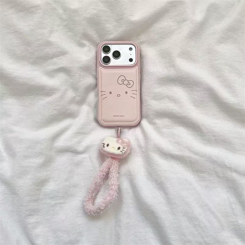 Simple Kitty Cat Expression Iphone17Promax Pink Raised Phone Case New Model 16/15 Soft Case 14 for Women