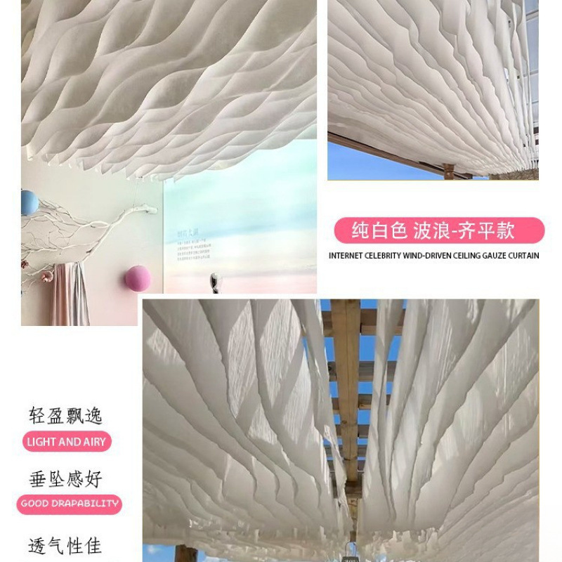 Red cortina de techo neumático cortina de techo restaurante decoración residencial hotel escénico al aire libre cortina de techo al por mayor