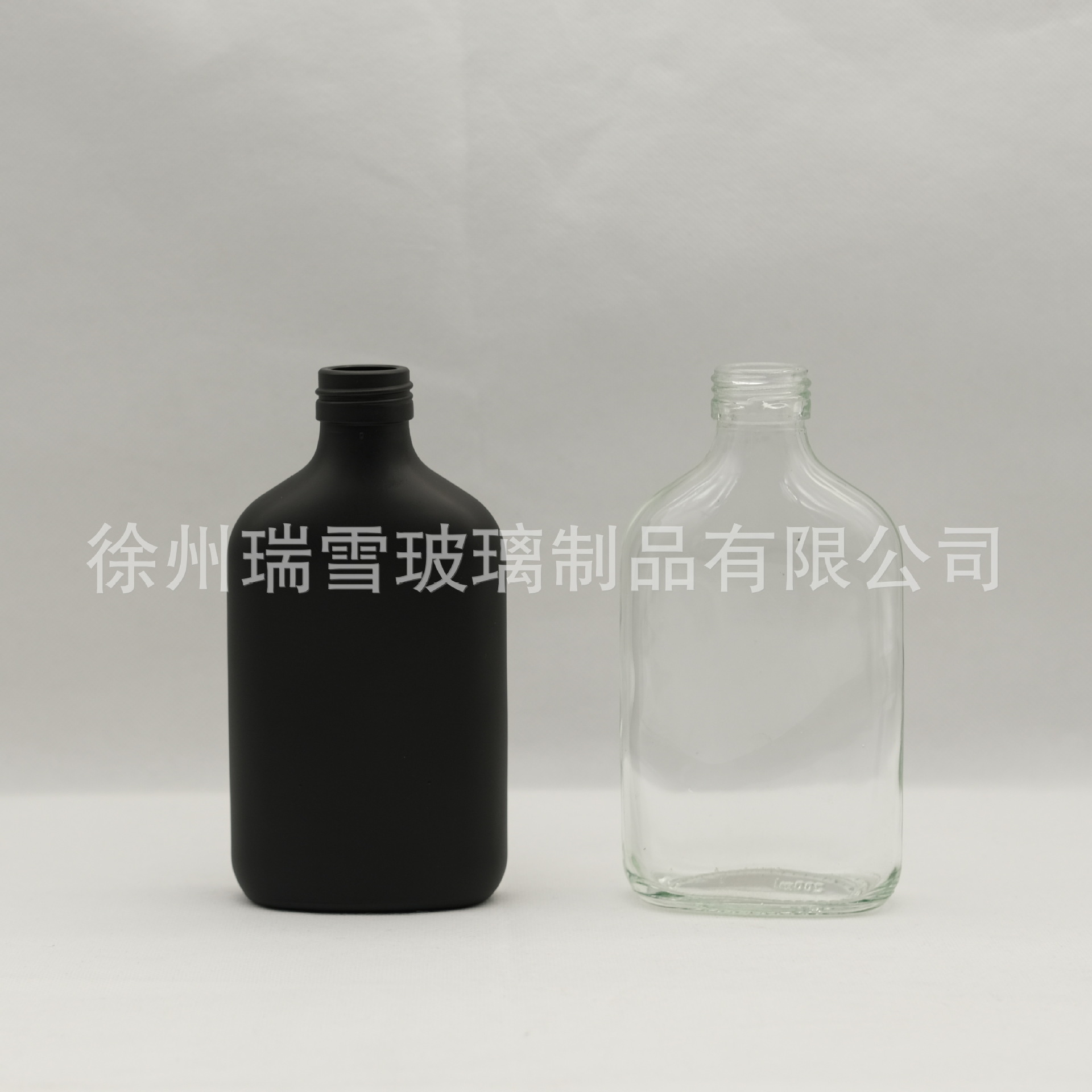 批发密封玻璃扁型饮料瓶200ml透明小酒瓶食品级咖啡瓶