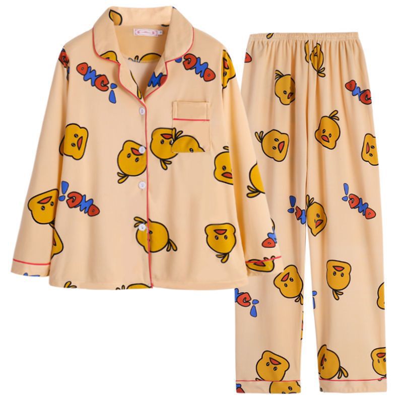 Cross-border foreign trade wholesale pajamas women's spring and summer air conditioning shirt 2025 new cardigan home clothing suit cute outside wear Cross-border foreign trade wholesale pajamas women's spring and summer air conditioning shirt 2025 new cardigan home clothing suit cute outside wear