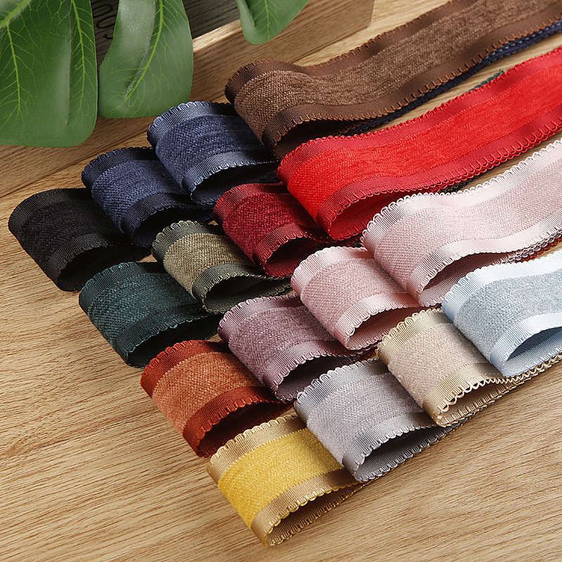 Double-sided polyester velour ribbon, bow tie hair accessory tie, material for clothing, shoes, flowers, hats, decorative edge, velvet ribbon
