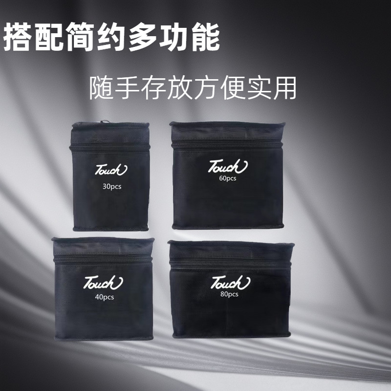 Bolsa de almacenamiento de bolígrafo aceitosa tacto estudiantes bolsas de bolígrafo de acuarela negra papelería bolsa de tela Oxford se puede fijar gran capacidad