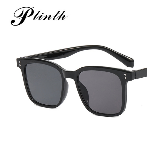  new style rice nail square sunglasses for women summer high-end ins anti-UV sunglasses trendy sunglasses
