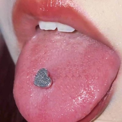 Ladies' Tongue Nails fashion personality Tricolor Tongue pin Jewelry suit daily Accessories