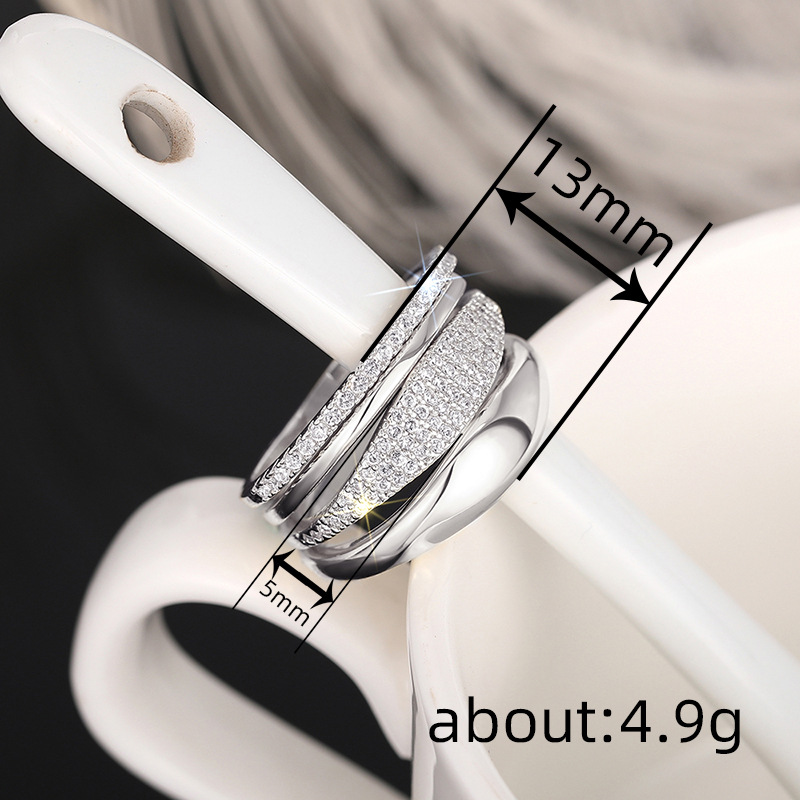 8g Weight Zircon Inlay Material Rings Classification 10, 6 Ring Size 1 Piece Quantity Casual, Shopping Occasion Copper Material Geometric Pattern All Seasons Season Women's Gender Elegant, Vintage Style Style Wholesale Jewelry Elegant Vintage Style Geometric Copper Zircon Rings 无