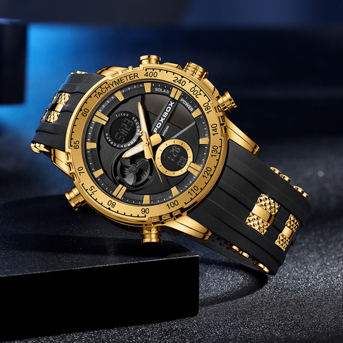 Cross-border wholesale fashion dual display quartz sports high school student watch for men trendy large dial student domestic wrist watch