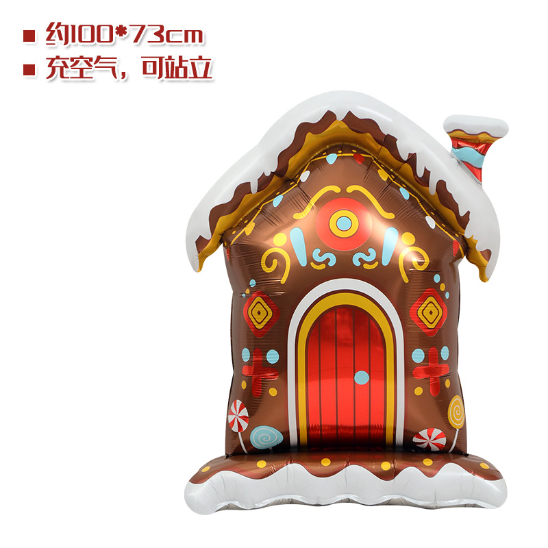 Ventana de Navidad accesorios de decoración de juguete globo 4D de pie de Navidad Viejo hombre Reno árbol de Navidad Super gran globo