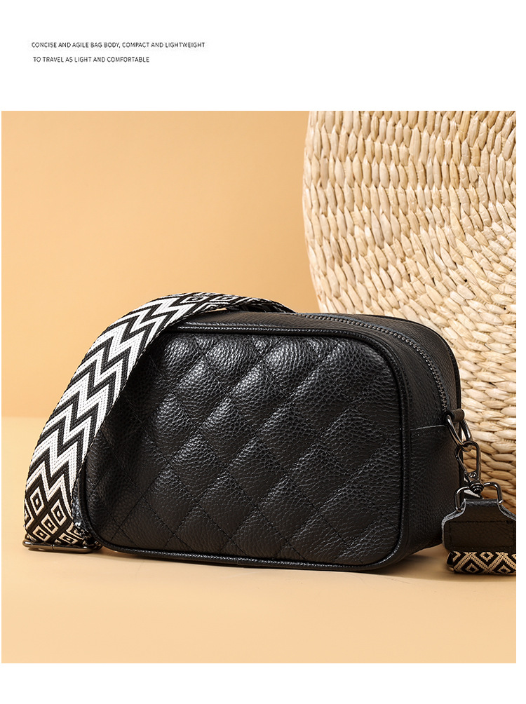Women's Crossbody Bag Versatile Diamond Leather Shoulder Bag_voghion.com