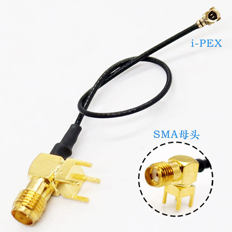1.13线 SMA母头转I-PEX 可焊接板端 天线转接线