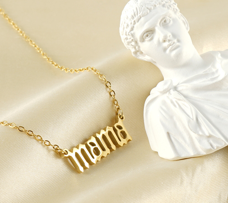 Dame Lettre Acier Inoxydable Acier Au Titane Placage Pendentif 1 Pièce display picture 2