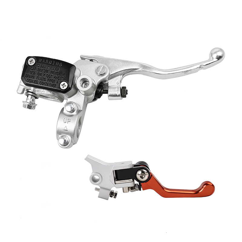 Off-Road Motorcycle Accessories Ktm Silver-White Front Disc Brake Pump with Folding Handle Hydraulic Brake Pump