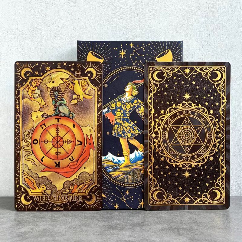 Authentic Gold Foil Pet Classic Waite Tarot Cards, Tarot, Cross-Border E-Commerce Exclusive Product, Gold Stamping, Educational
