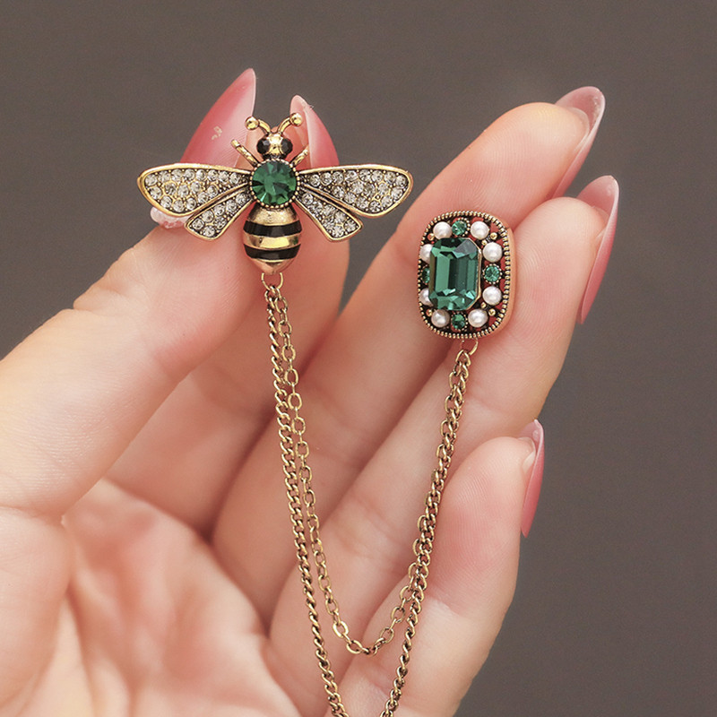 Casual Elegant Bee Alloy Plating Zircon Unisex Brooches display picture 3