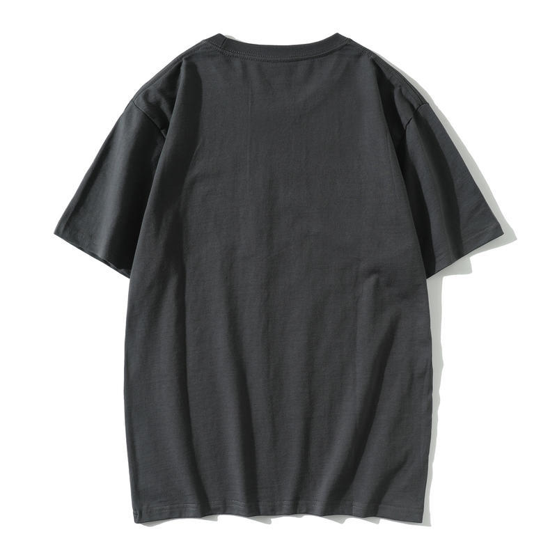 Cotton solid color short sleeve T-shirt for men and women with a…