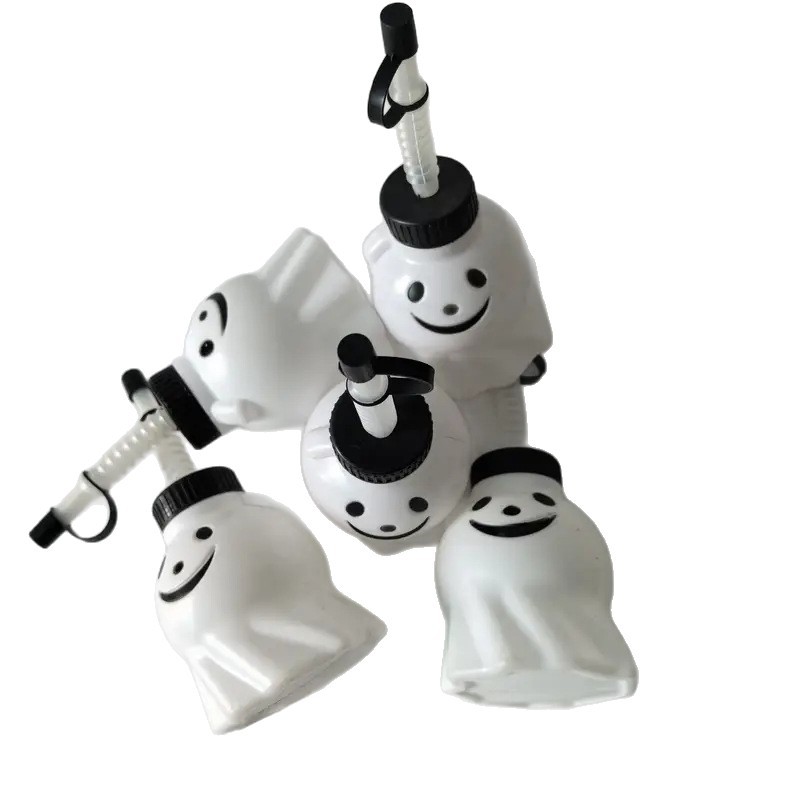 Nuevo producto de comercio exterior transfronterizo Halloween diablillo revoloteando taza de paja de plástico Amazon explosión taza de plástico fábrica pelo directo