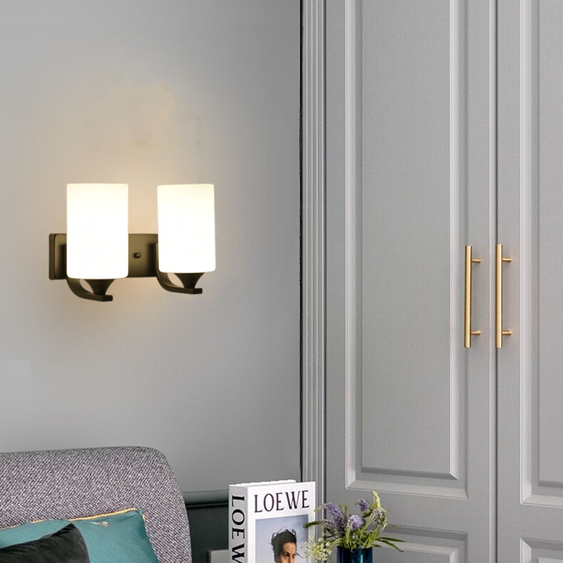 Luz de cabecera de cama dormitorio pared escalera lámpara de pared pasillo estilo americano simple sala de estar moderna led cabecera de cama caminar