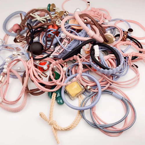 Korean-style Hair Bands Wholesale Influencer Headband Combo Set: Simple, High-Elastic Rubber Bands for Perfect Topknots—Sensual Mori Girl–Themed Hair Ties