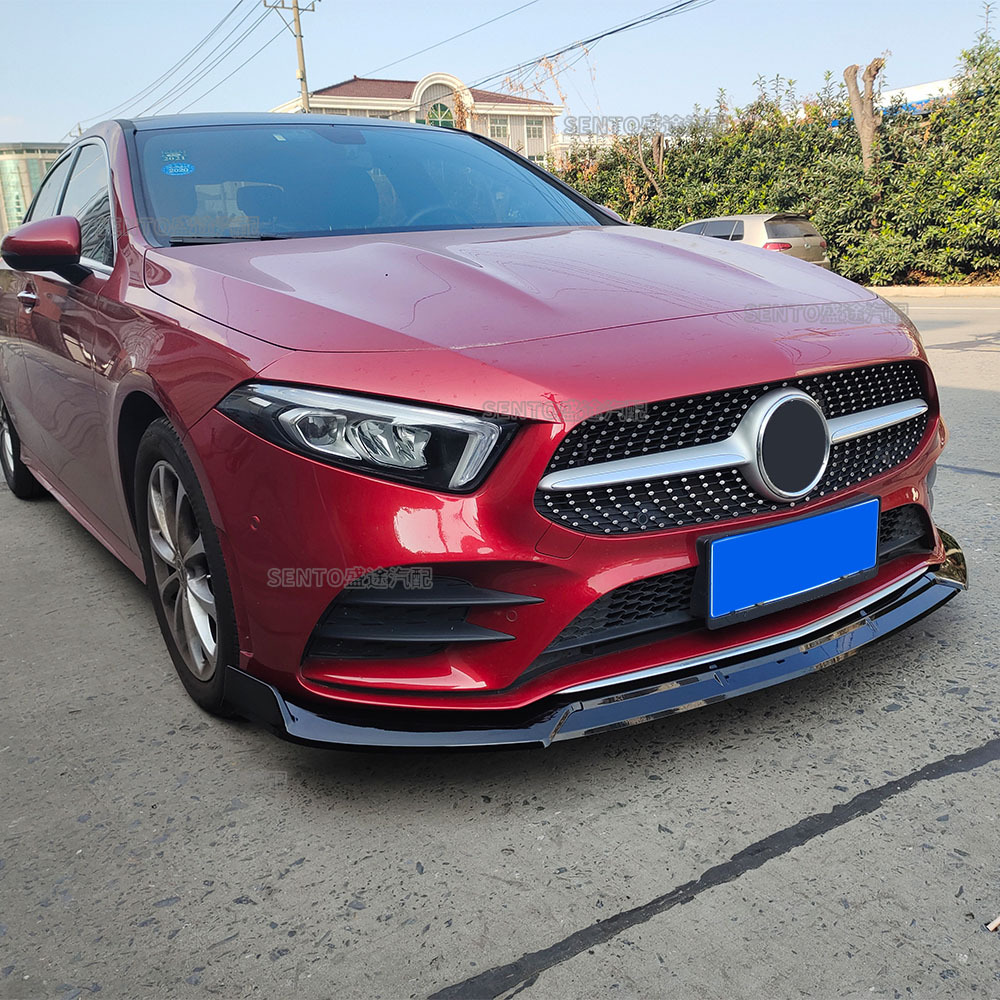 Suitable for Mercedes-Benz A- Class W177 modified front shovel 2019-2022 front bar surrounding lower lip movement three-stage