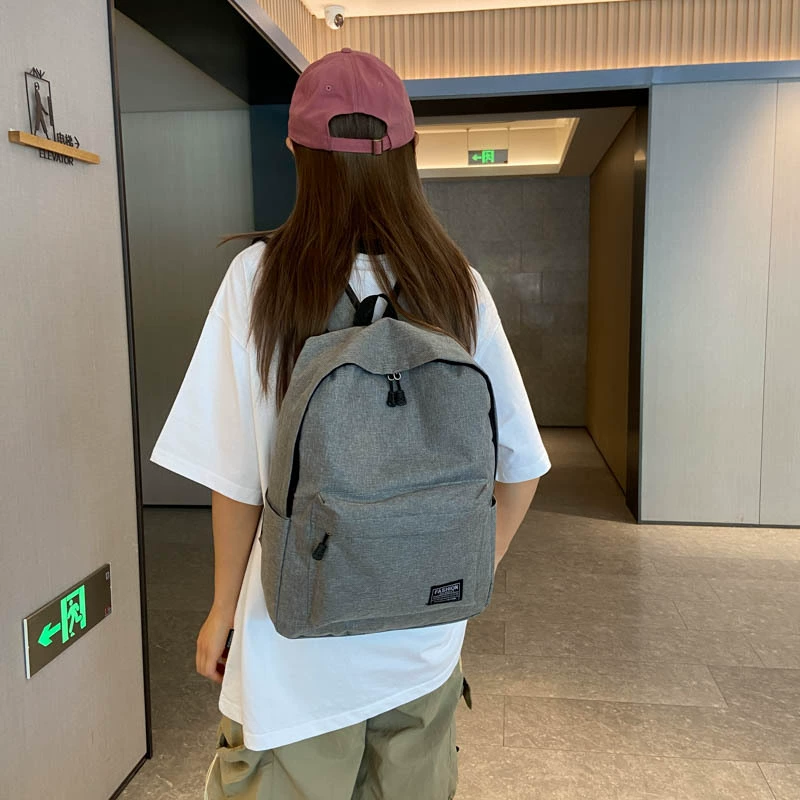 Повседневный двойной рюкзак, школьная сумка, водонепроницаемая дорожная сумка, сумка для компьютера, оптовая продажа, студенческая сумка, черная, простая, внешняя торговля