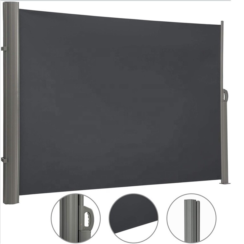 Retractable Side Awning Outdoor Sun Shelter Folding Privacy Screen Aluminum Material